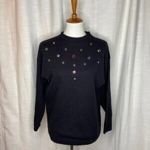 Vintage Bright Lights Acrylic Sweater (M)